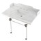 Kingston Brass 36 Carrara Marble Console Sink with Acrylic Legs, Marble WhiteBrushed Nickel LMS3630MASQ8 - alternate 1